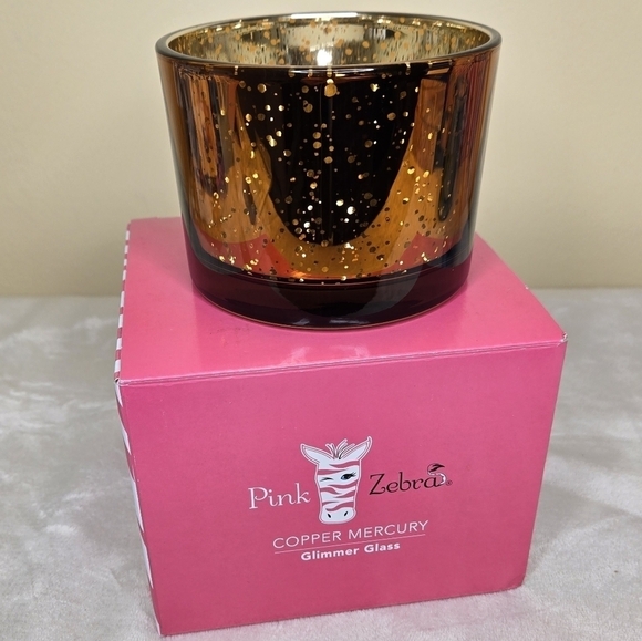 Pink Zebra Copper Mercury Glimmer Glass Candle Kit - Picture 1 of 12